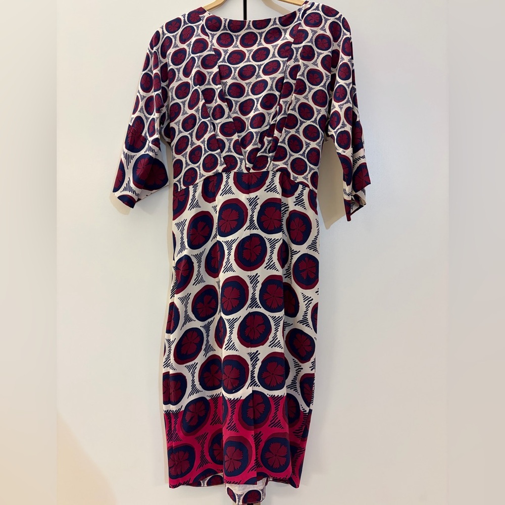 Maeve Women’s Blue & Burgundy Patterned Dress (Size 2) - Picture 4 of 5